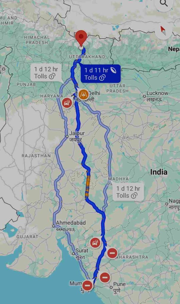 Mumbai to Kedarnath train ticket price 
Mumbai to Kedarnath route map 